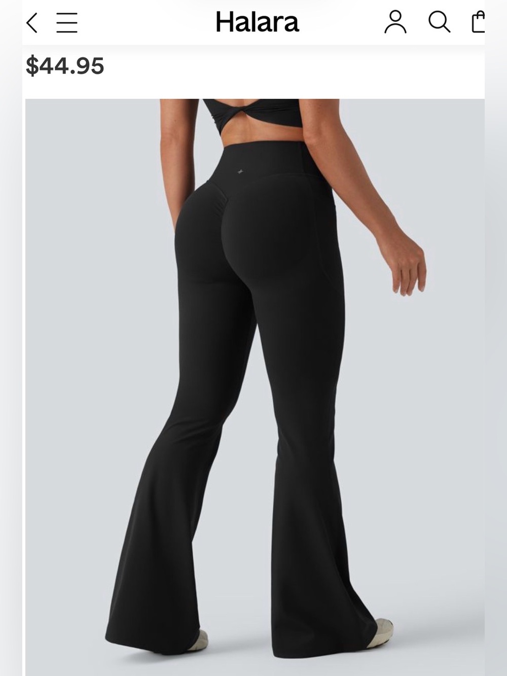 Halara UltraSculpt High Waist Scrunch Butt Lifting Tummy Control Flare, Size M